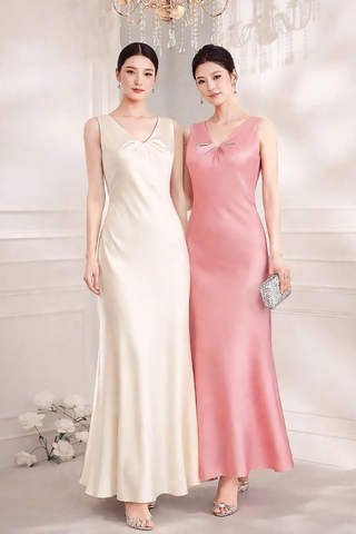 Đầm Lụa Mentosa Dài Dáng Slip 2 Màu-DLMTS271025L1