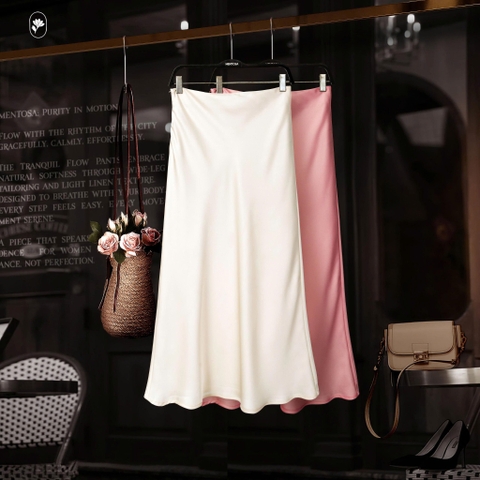 Chân Váy Lụa Mentosa 2 Màu-VMTS230825H1