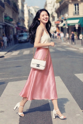 Chân Váy Lụa Mentosa 2 Màu-VMTS230825H1