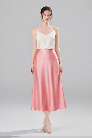 Chân Váy Lụa Mentosa 2 Màu-VMTS230825H1