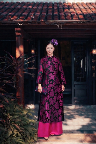 Set Áo Dài Hoa Gấm Tô Châu Mentosa 4 Màu-ADMTS200126L1