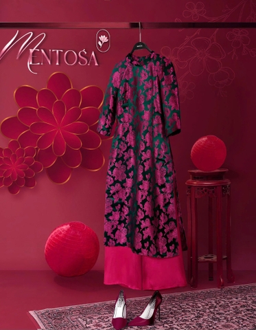 Set Áo Dài Hoa Gấm Tô Châu Mentosa 4 Màu-ADMTS200126L1