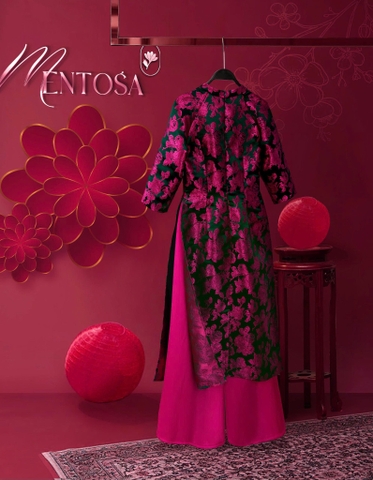 Set Áo Dài Hoa Gấm Tô Châu Mentosa 4 Màu-ADMTS200126L1