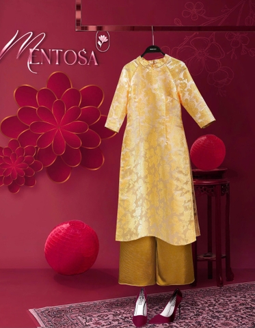 Set Áo Dài Hoa Gấm Tô Châu Mentosa 4 Màu-ADMTS200126L1