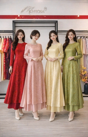 Set Áo Dài Ý Thanh Mentosa 4 Màu-ADMTS220925
