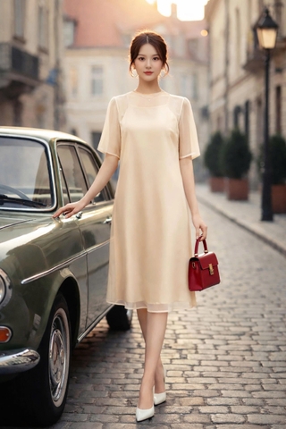 Set Đầm Tơ Mây Mentosa-DMTS231025L1