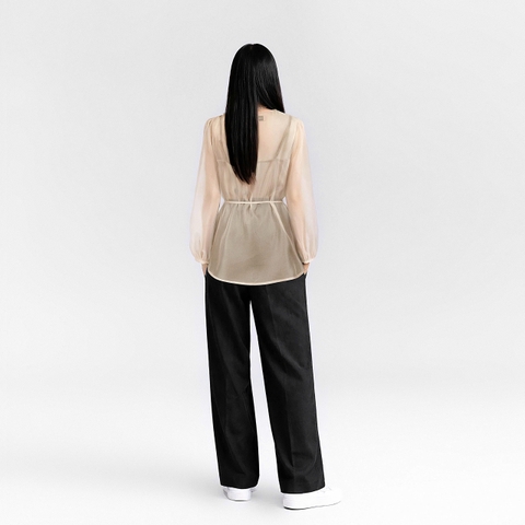 Áo Tơ Mentosa Dáng Peplum-ATMTS240925L1