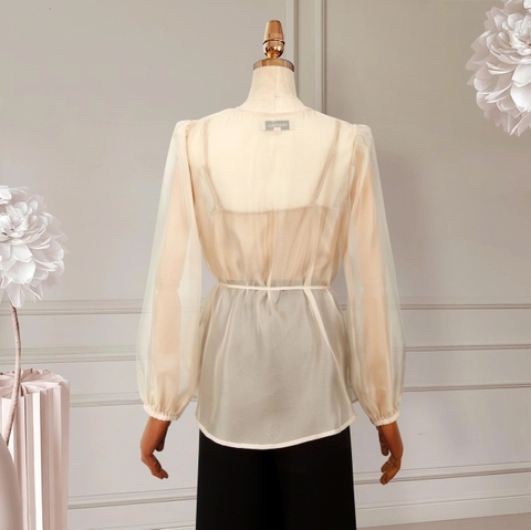 Áo Tơ Mentosa Dáng Peplum-ATMTS240925L1