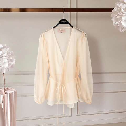 Áo Tơ Mentosa Dáng Peplum-ATMTS240925L1