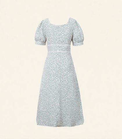 Đầm Midi Phối Họa Tiết-TPSRMD250326