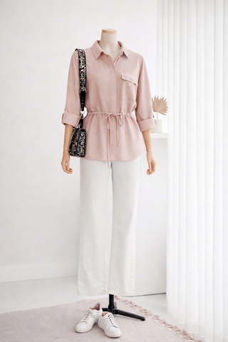 Áo Mentosa Sơ Mi Rút Eo 2 Màu-AMTS070925S1