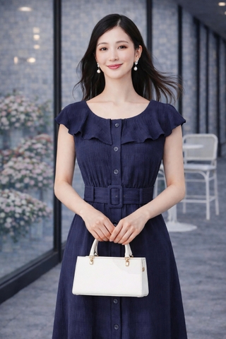 Đầm Katosa Tay Bèo Gài Nút-TPSXD100723