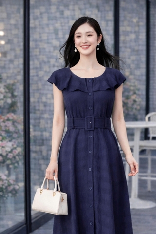 Đầm Katosa Tay Bèo Gài Nút-TPSXD100723