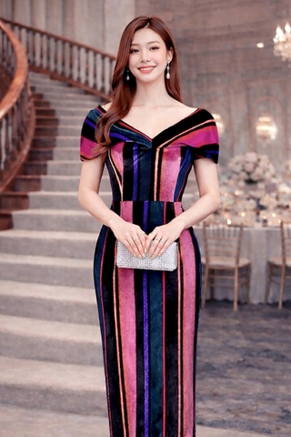 Đầm Katosa Nhung Trễ Vai Body-TPSXD110823