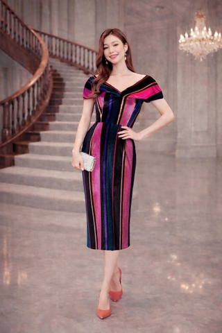 Đầm Katosa Nhung Trễ Vai Body-TPSXD110823