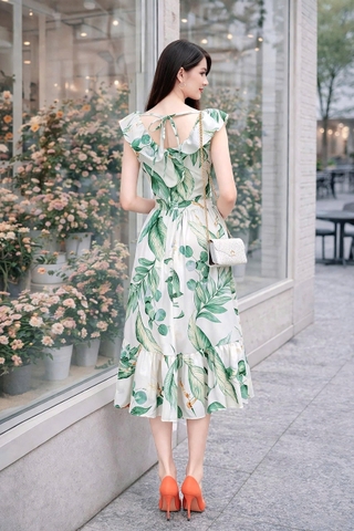 Đầm Katosa Tay Bèo Cổ Tim Sát Nách 2 Màu-TPSXD280723