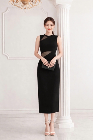 Đầm Mentosa Dạ Hội Sát Nách Phối Lưới - K1M11150120