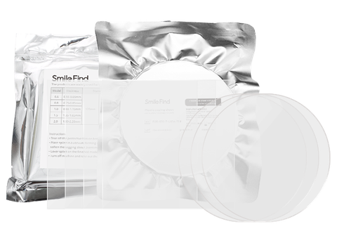 TẤM NHỰA ÉP KHAY DUY TRÌ 1MM (1 lớp) . Làm khay chống nghiếng. Đóng gói 10 tờ/túi, hình tròn đường kính 125mm.