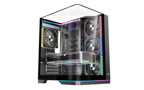 VỎ CASE MIK G8 NOVA X BLACK (MÀU ĐEN/ ATX/ KÍNH CONG/ LED ARGB)