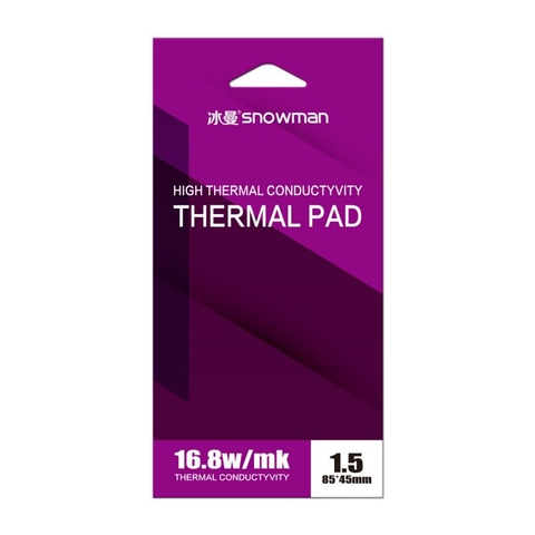 MIẾNG DÁN TẢN NHIỆT SNOWMAN THERMALPAD 16.8W/MK (85x45x1.5MM)