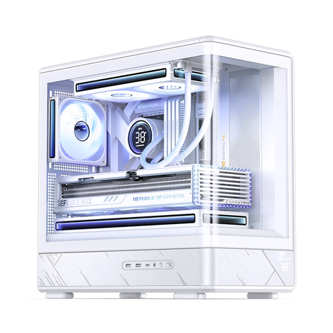 VỎ CASE JONSBO D200 WHITE (M-ATX/ MÀU TRẮNG KÍNH CONG/ KHÔNG KÈM FAN)