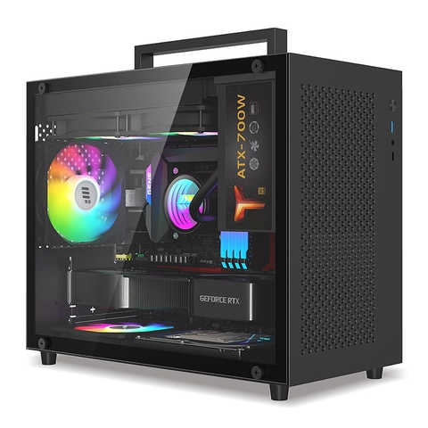 VỎ CASE MÁY TÍNH METALFISH S9 BLACK (MÀU ĐEN/ MAINBOARD M-ATX/ NGUỒN ATX)