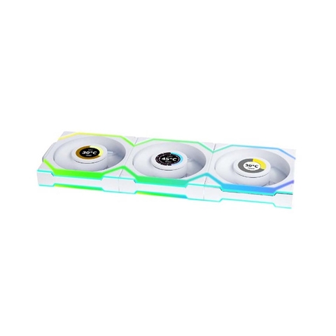 QUẠT TẢN NHIỆT LIAN LI UNI FAN SL WIRELESS LCD 120 WHITE (BỘ 3 CÁI/ MÀU TRẮNG)