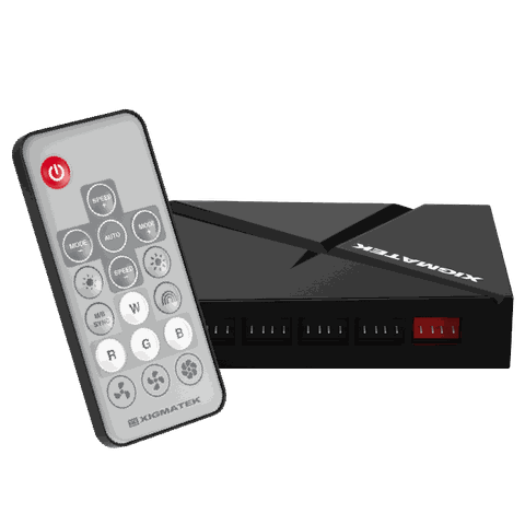 BỘ HUB ĐIỀU KHIỂN FAN XIGMATEK SYNC ARGB & PWM CONTROL BOX KÈM REMOTE (6 Cổng, Nguồn SATA)