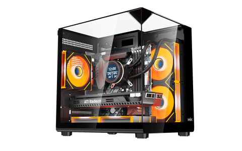 VỎ CASE MIK G3 PRISM GLASS M BLACK (MÀU ĐEN/ M-ATX)