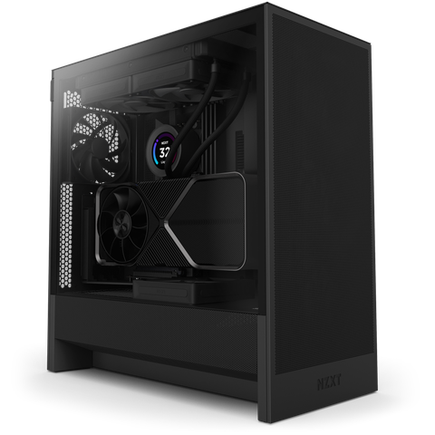 VỎ CASE MÁY TÍNH NZXT H5 FLOW (V2) ALL BLACK (MÀU ĐEN/ ATX/ MID TOWER/ CC-H52FB-01)