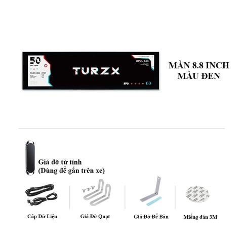 Màn hình TURZX 8.8 inch BLACK (MÀU ĐEN/ Hiển thị thông số PC/ Tấm nền IPS)