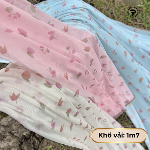 Vải Lưới In Trái Đào