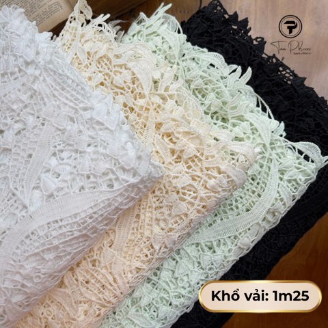 Vải Ren Cotton Lá Liễu