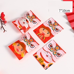 Túi cookies đỏ đầu lân (100c) 7*10 cm