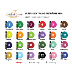 Màu thực phẩm Siro Unicorn Xanh nõn chuối N09 60g