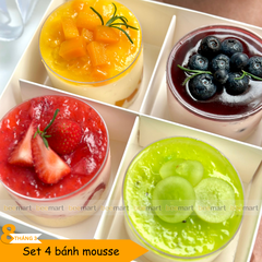 Set quà tặng 4 bánh mousse