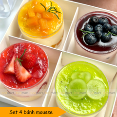 Set quà tặng 4 bánh mousse