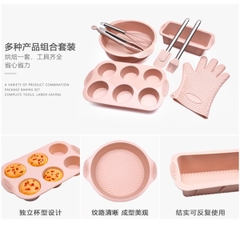 Bộ dụng cụ làm bánh silicone cao cấp 8 món