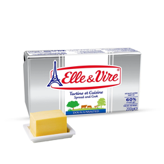 Bơ lạt 60% béo Elle & Vire 200g