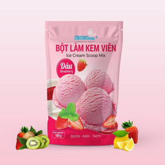 Bột làm kem viên vị dâu Benuscream 100g