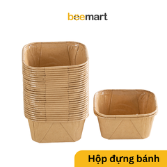 Hộp giấy đựng bánh vuông (nướng được) 8,5x4,5cm [Mẫu mới 2024]