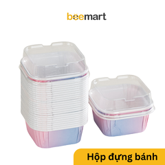 Hộp giấy đựng bánh vuông (nướng được) 8,5x4,5cm [Mẫu mới 2024]