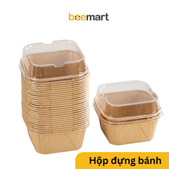 Hộp giấy đựng bánh vuông (nướng được) 8,5x4,5cm [Mẫu mới 2024]