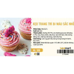 Kẹo trang trí bi màu sắc nhỏ 50g