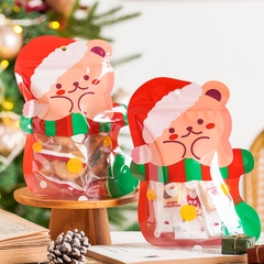 Túi zip đựng bánh hình tất Noel 15x21cm (5c)