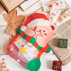 Túi zip đựng bánh hình tất Noel 15x21cm (5c)