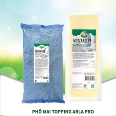 Phô mai bào Mozzarella sợi ngắn cao cấp Arla 2kg