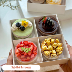 Set quà tặng 4 bánh mousse