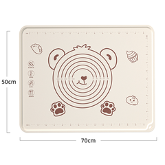 Thảm silicone hình gấu màu be 40*50cm
