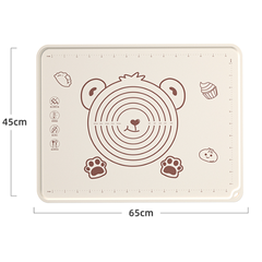 Thảm silicone hình gấu màu be 45*65cm